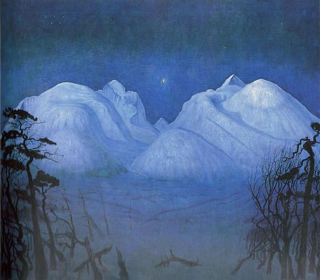 Harald Sohlberg Vinternatt i fjellene